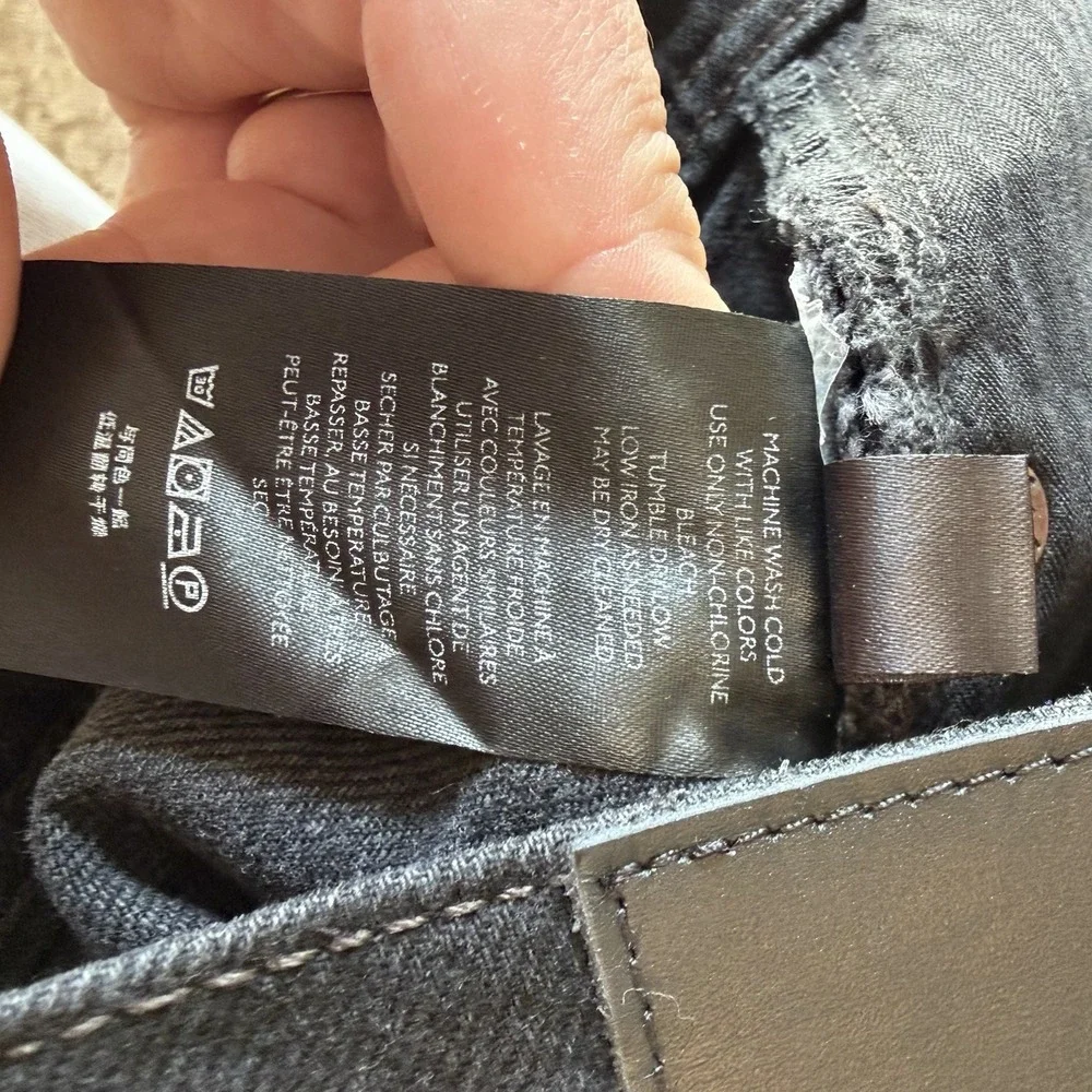 We The Free By Free People Ultra Wide‎ Leg Button Fly Black Denim Jeans Size 26